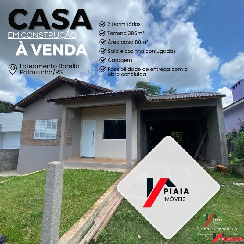  CASA EM CONSTRUÇÃO À VENDA / TERRENO AMPLO 386m²
